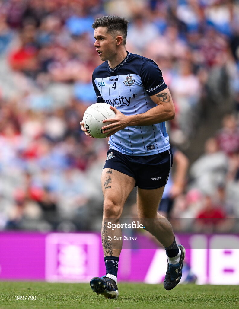 28 June 2026; David Byrne of Dublin during the GAA Football All-Ireland Senior Championship quarter-final match between Dublin and Galway at Croke Park in Dublin. Photo by Sam Barnes/Sportsfile