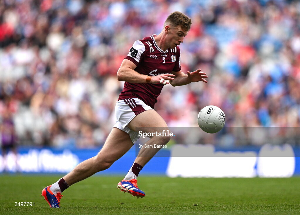 28 June 2026; Dylan McHugh of Galway during the GAA Football All-Ireland Senior Championship quarter-final match between Dublin and Galway at Croke Park in Dublin. Photo by Sam Barnes/Sportsfile