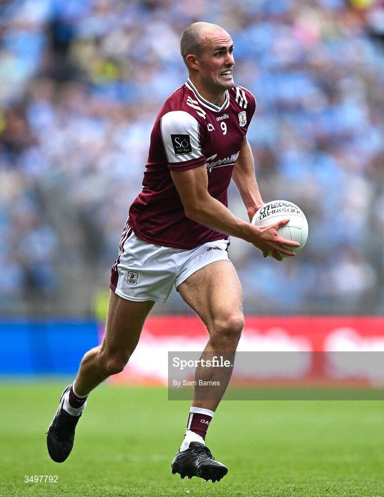 28 June 2026; John Maher of Galway during the GAA Football All-Ireland Senior Championship quarter-final match between Dublin and Galway at Croke Park in Dublin. Photo by Sam Barnes/Sportsfile