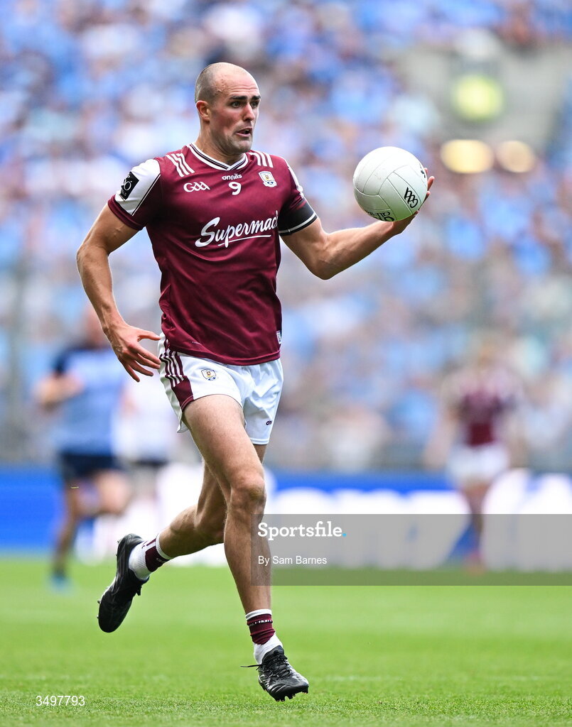 28 June 2026; John Maher of Galway during the GAA Football All-Ireland Senior Championship quarter-final match between Dublin and Galway at Croke Park in Dublin. Photo by Sam Barnes/Sportsfile