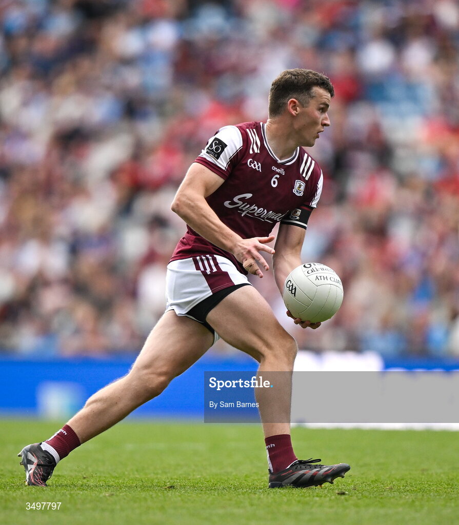 28 June 2026; John Daly of Galway during the GAA Football All-Ireland Senior Championship quarter-final match between Dublin and Galway at Croke Park in Dublin. Photo by Sam Barnes/Sportsfile