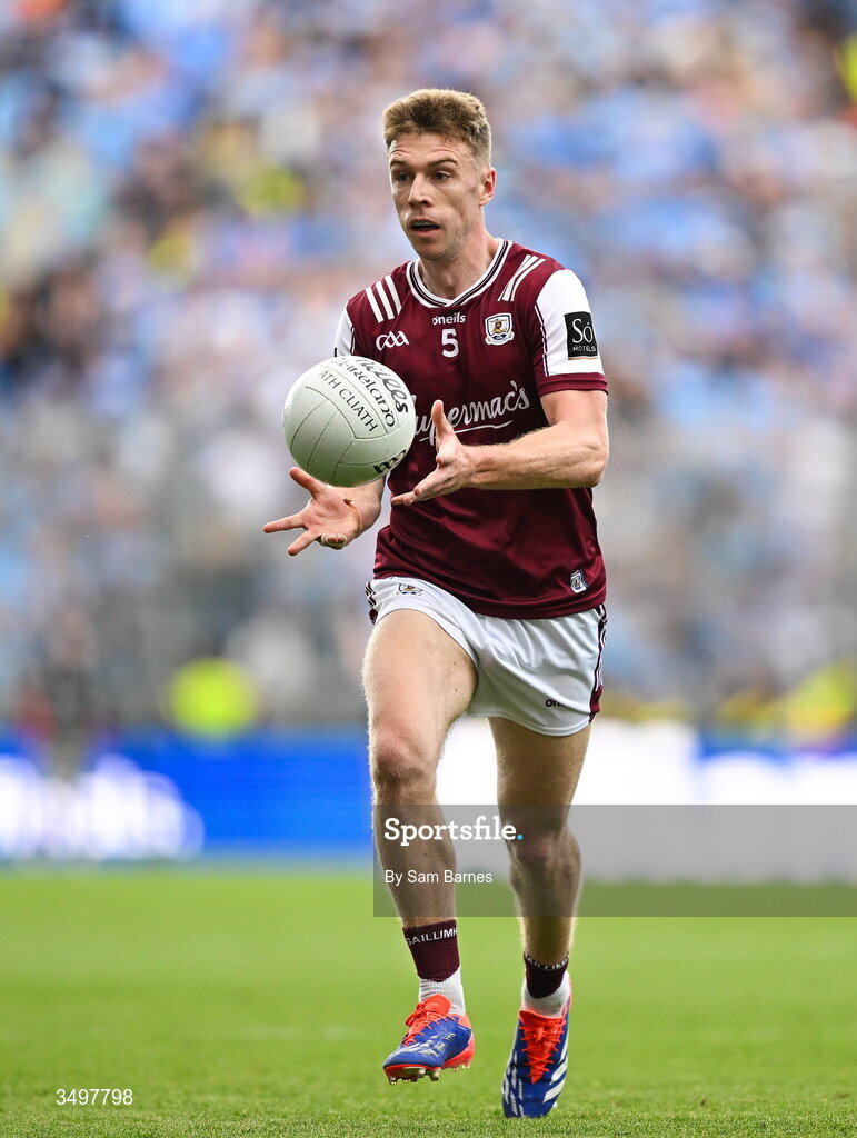 28 June 2026; Dylan McHugh of Galway during the GAA Football All-Ireland Senior Championship quarter-final match between Dublin and Galway at Croke Park in Dublin. Photo by Sam Barnes/Sportsfile