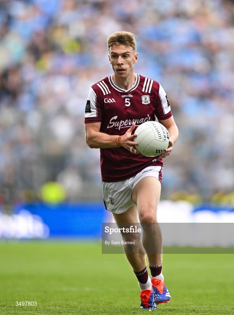 28 June 2026; Dylan McHugh of Galway during the GAA Football All-Ireland Senior Championship quarter-final match between Dublin and Galway at Croke Park in Dublin. Photo by Sam Barnes/Sportsfile