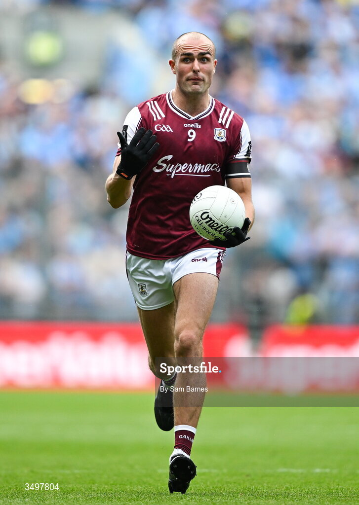 28 June 2026; John Maher of Galway during the GAA Football All-Ireland Senior Championship quarter-final match between Dublin and Galway at Croke Park in Dublin. Photo by Sam Barnes/Sportsfile