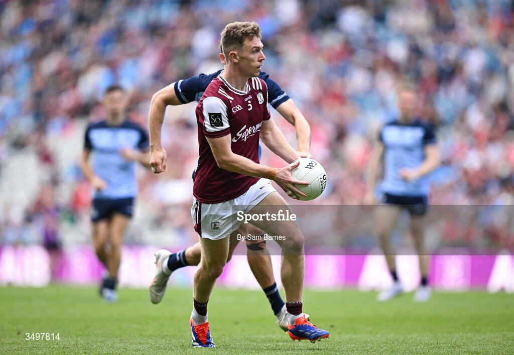 28 June 2026; Dylan McHugh of Galway during the GAA Football All-Ireland Senior Championship quarter-final match between Dublin and Galway at Croke Park in Dublin. Photo by Sam Barnes/Sportsfile