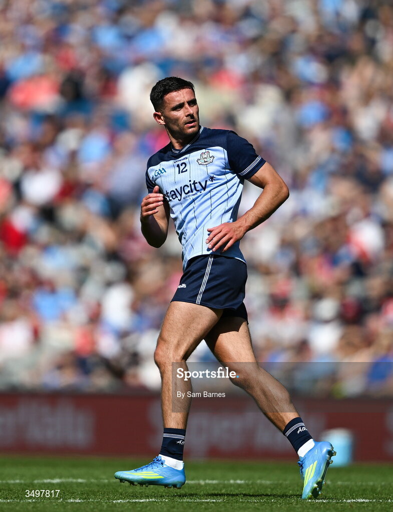 28 June 2026; Niall Scully of Dublin during the GAA Football All-Ireland Senior Championship quarter-final match between Dublin and Galway at Croke Park in Dublin. Photo by Sam Barnes/Sportsfile