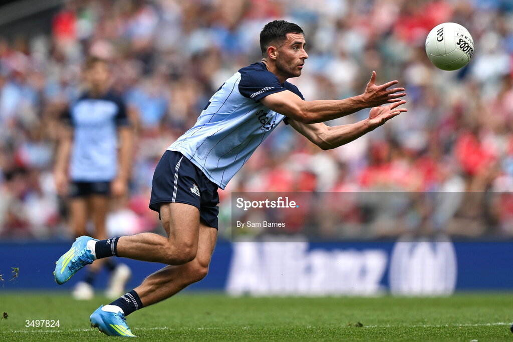 28 June 2026; Niall Scully of Dublin during the GAA Football All-Ireland Senior Championship quarter-final match between Dublin and Galway at Croke Park in Dublin. Photo by Sam Barnes/Sportsfile