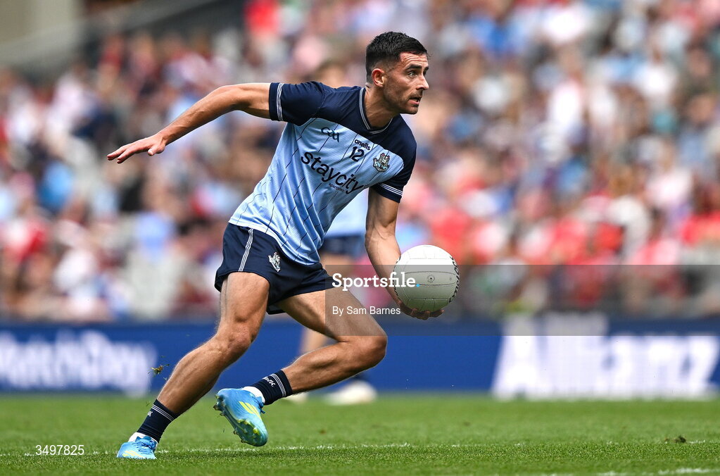 28 June 2026; Niall Scully of Dublin during the GAA Football All-Ireland Senior Championship quarter-final match between Dublin and Galway at Croke Park in Dublin. Photo by Sam Barnes/Sportsfile