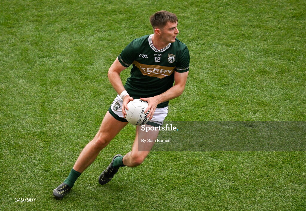 27 June 2026; Diarmuid O'Connor of Kerry during the GAA Football All-Ireland Senior Championship quarter-final match between Kerry and Tyrone at Croke Park in Dublin. Photo by Sam Barnes/Sportsfile