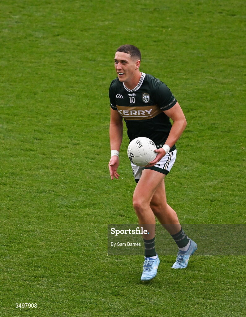 27 June 2026; Joe O'Connor of Kerry during the GAA Football All-Ireland Senior Championship quarter-final match between Kerry and Tyrone at Croke Park in Dublin. Photo by Sam Barnes/Sportsfile