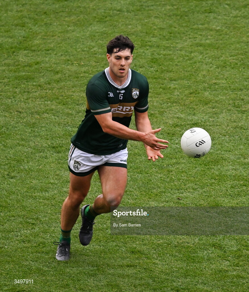 27 June 2026; Mike Breen of Kerry during the GAA Football All-Ireland Senior Championship quarter-final match between Kerry and Tyrone at Croke Park in Dublin. Photo by Sam Barnes/Sportsfile