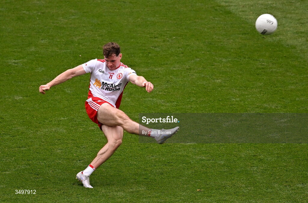 27 June 2026; Ronan Cassidy of Tyrone during the GAA Football All-Ireland Senior Championship quarter-final match between Kerry and Tyrone at Croke Park in Dublin. Photo by Sam Barnes/Sportsfile