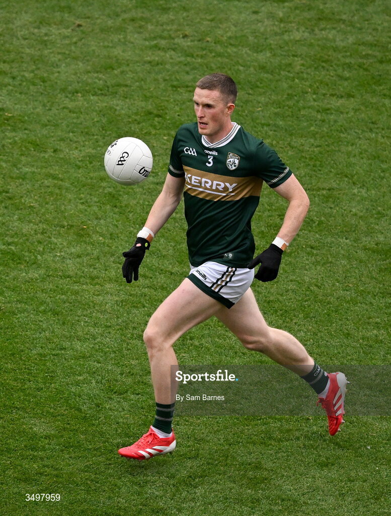 27 June 2026; Peter Teague of Tyrone during the GAA Football All-Ireland Senior Championship quarter-final match between Kerry and Tyrone at Croke Park in Dublin. Photo by Sam Barnes/Sportsfile