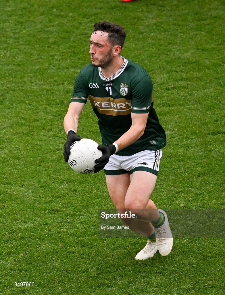 27 June 2026; Paudie Clifford of Kerry during the GAA Football All-Ireland Senior Championship quarter-final match between Kerry and Tyrone at Croke Park in Dublin. Photo by Sam Barnes/Sportsfile