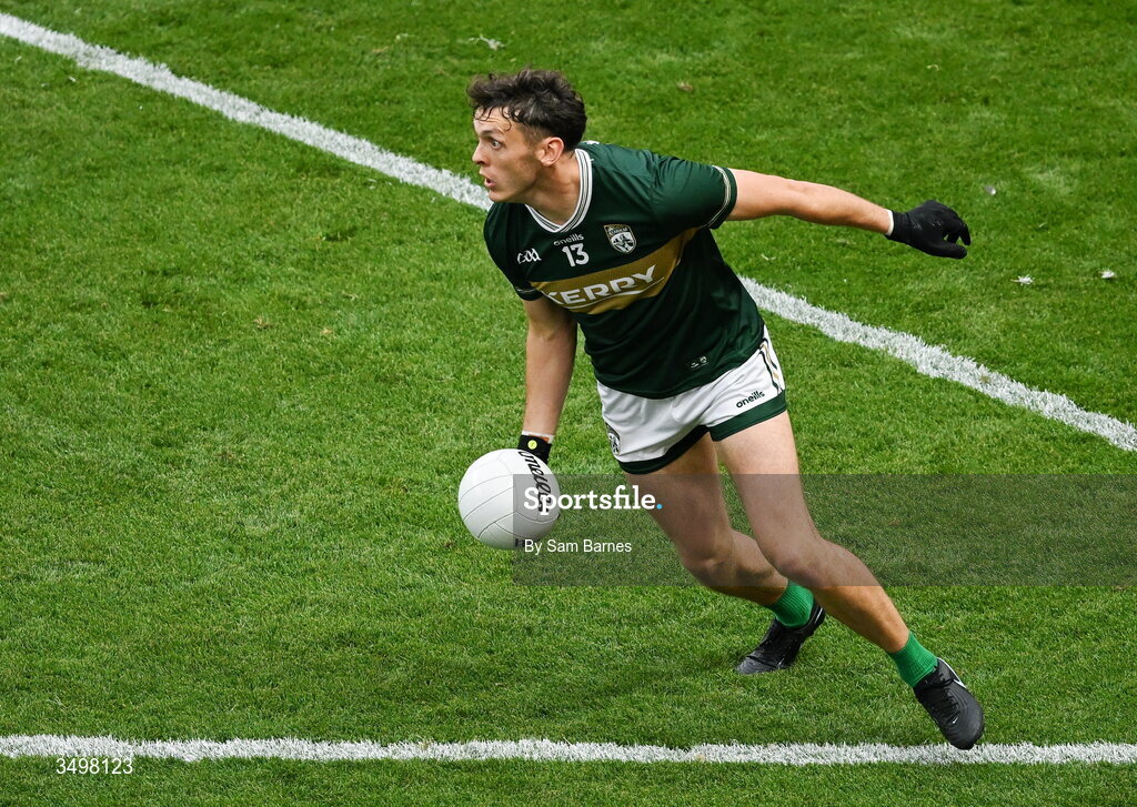 27 June 2026; David Clifford of Kerry during the GAA Football All-Ireland Senior Championship quarter-final match between Kerry and Tyrone at Croke Park in Dublin. Photo by Sam Barnes/Sportsfile
