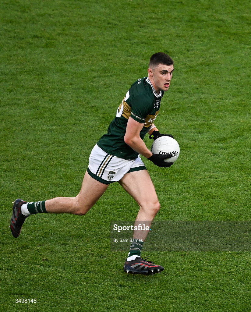27 June 2026; Seán O'Shea of Kerry during the GAA Football All-Ireland Senior Championship quarter-final match between Kerry and Tyrone at Croke Park in Dublin. Photo by Sam Barnes/Sportsfile