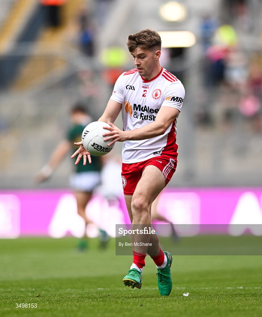 27 June 2026; Cormac Quinn of Tyrone during the GAA Football All-Ireland Senior Championship quarter-final match between Kerry and Tyrone at Croke Park in Dublin. Photo by Ben McShane/Sportsfile