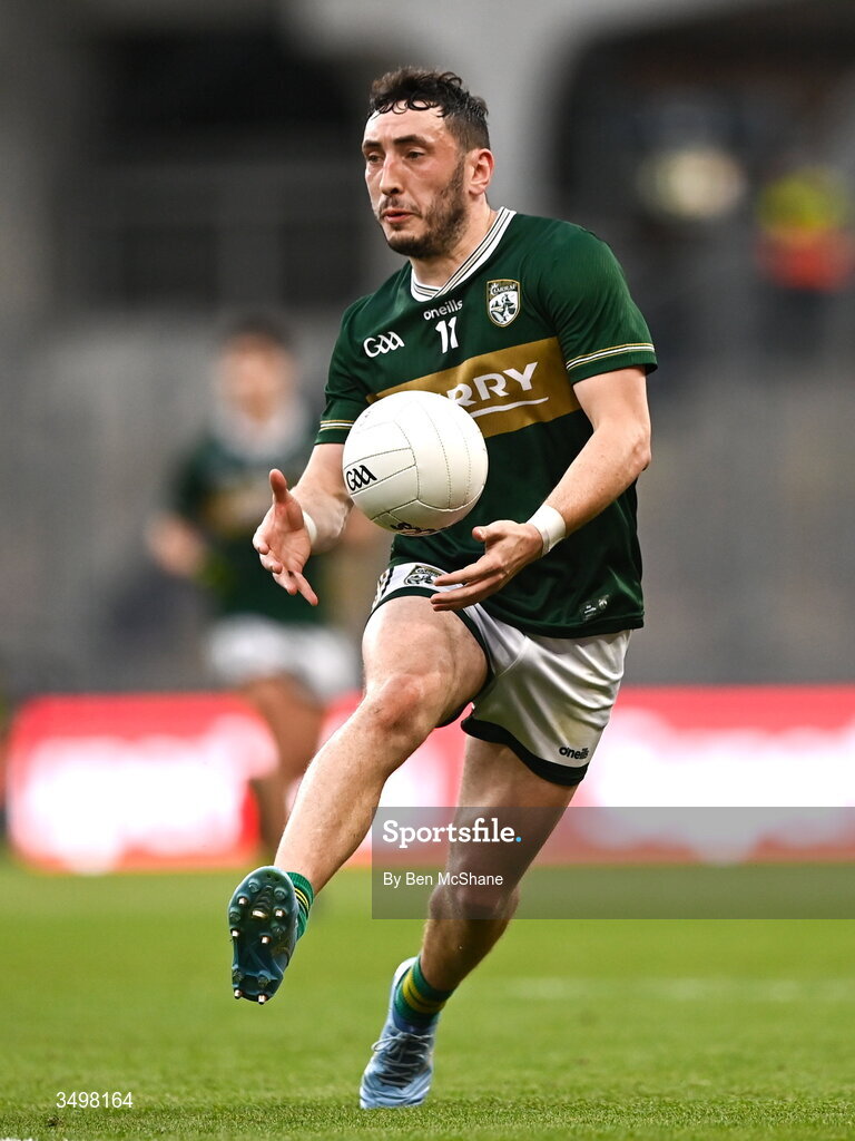 27 June 2026; Paudie Clifford of Kerry during the GAA Football All-Ireland Senior Championship quarter-final match between Kerry and Tyrone at Croke Park in Dublin. Photo by Ben McShane/Sportsfile
