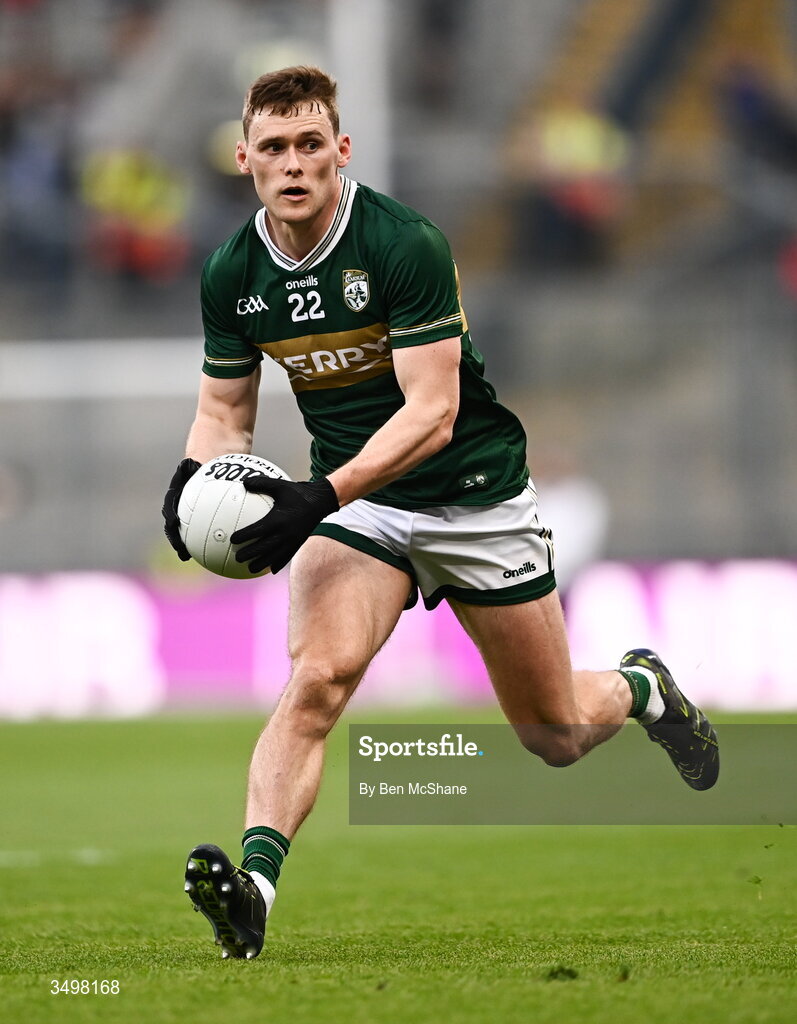 27 June 2026; Gavin White of Kerry during the GAA Football All-Ireland Senior Championship quarter-final match between Kerry and Tyrone at Croke Park in Dublin. Photo by Ben McShane/Sportsfile