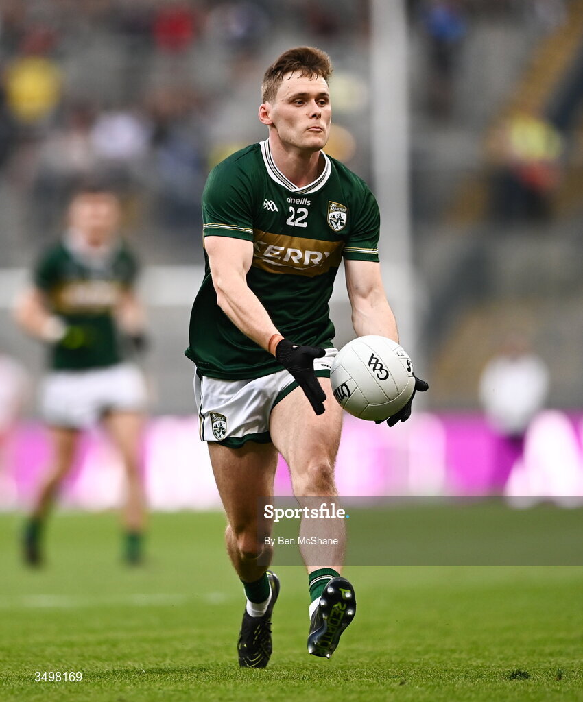 27 June 2026; Gavin White of Kerry during the GAA Football All-Ireland Senior Championship quarter-final match between Kerry and Tyrone at Croke Park in Dublin. Photo by Ben McShane/Sportsfile