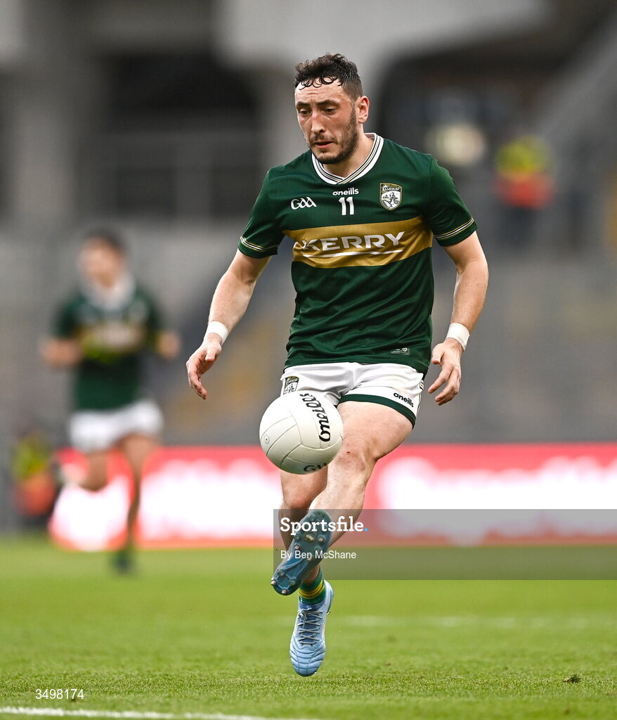 27 June 2026; Paudie Clifford of Kerry during the GAA Football All-Ireland Senior Championship quarter-final match between Kerry and Tyrone at Croke Park in Dublin. Photo by Ben McShane/Sportsfile