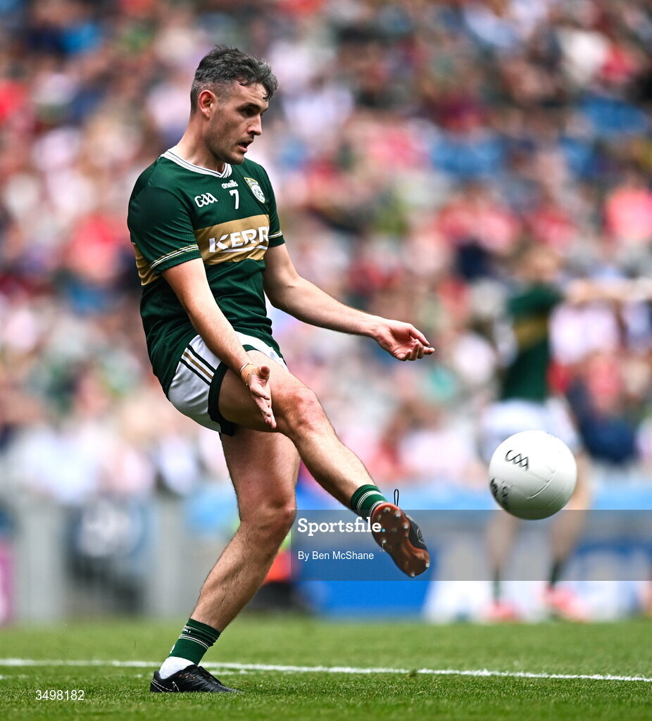 27 June 2026; Graham O'Sullivan of Kerry during the GAA Football All-Ireland Senior Championship quarter-final match between Kerry and Tyrone at Croke Park in Dublin. Photo by Ben McShane/Sportsfile