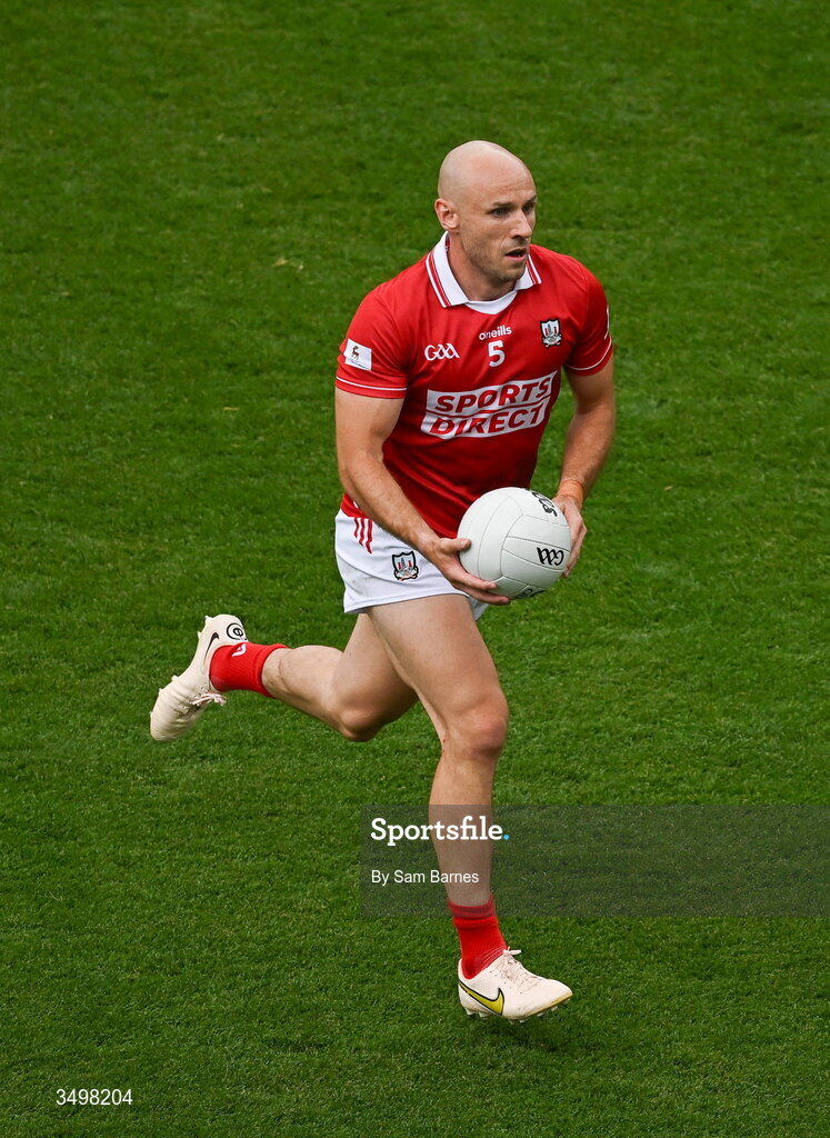 27 June 2026; Brian O'Driscoll of Cork during the GAA Football All-Ireland Senior Championship quarter-final match between Cork and Mayo at Croke Park in Dublin. Photo by Sam Barnes/Sportsfile