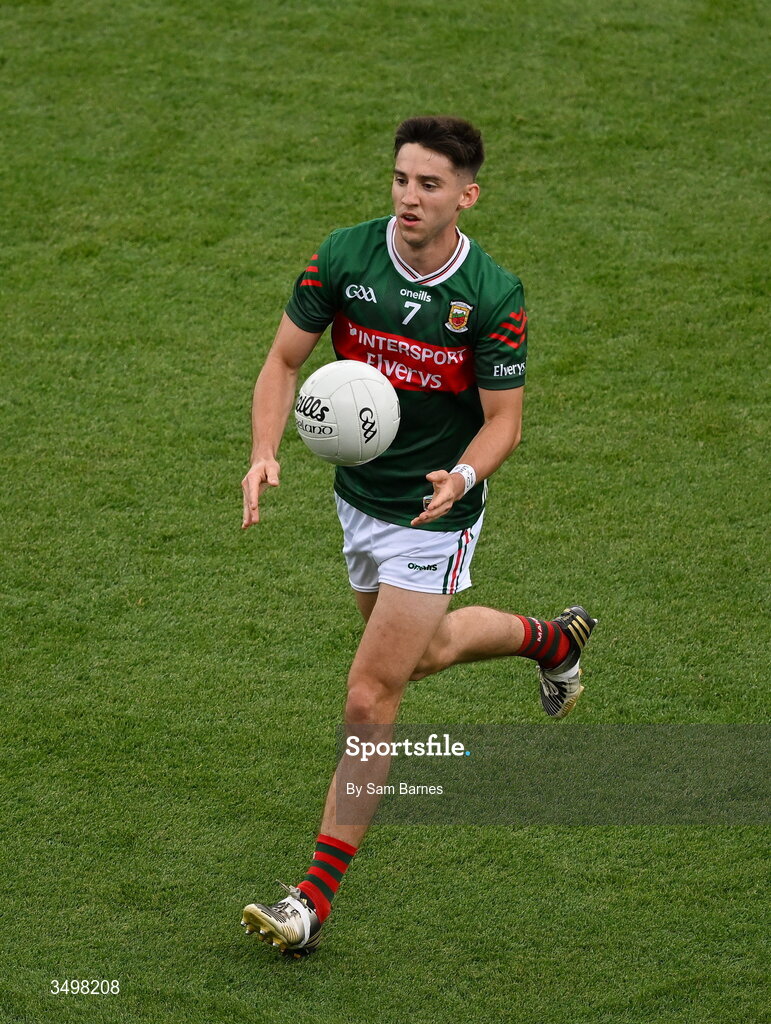 27 June 2026; Enda Hession of Mayo during the GAA Football All-Ireland Senior Championship quarter-final match between Cork and Mayo at Croke Park in Dublin. Photo by Sam Barnes/Sportsfile