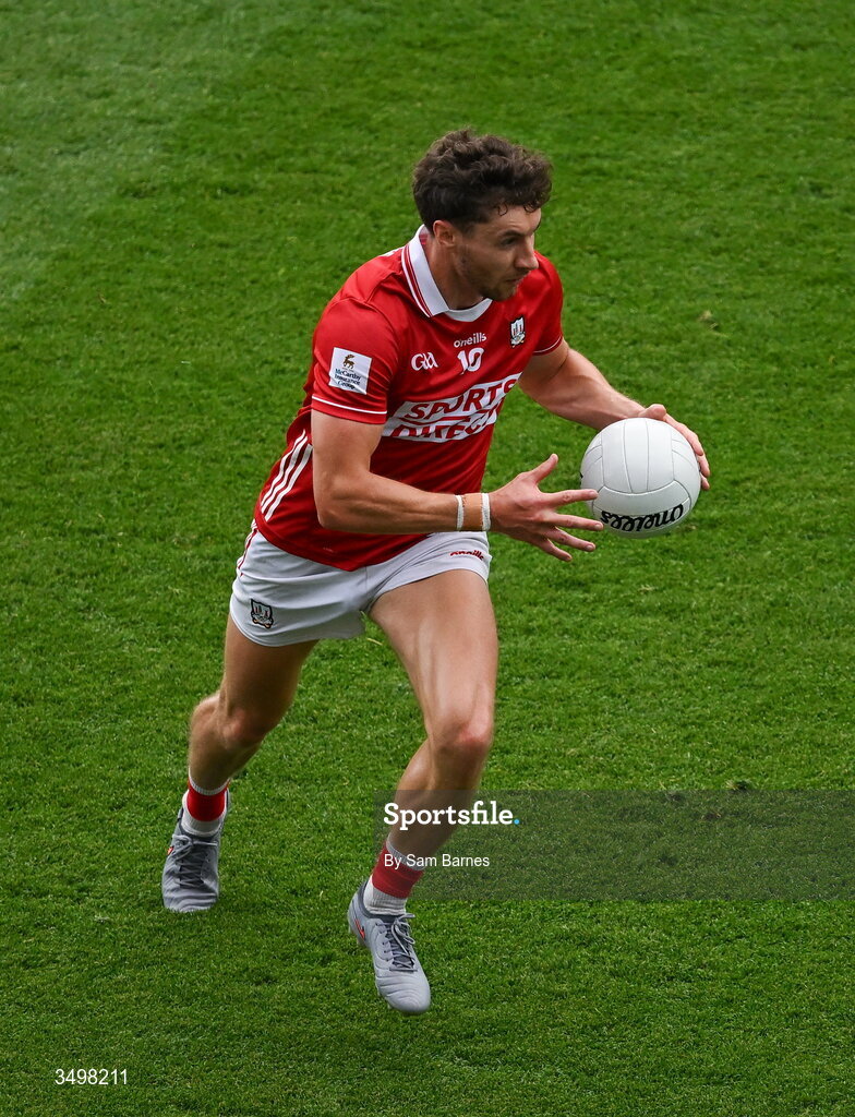 27 June 2026; Paul Walsh of Cork during the GAA Football All-Ireland Senior Championship quarter-final match between Cork and Mayo at Croke Park in Dublin. Photo by Sam Barnes/Sportsfile