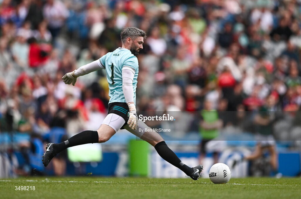 27 June 2026; Kerry goalkeeper Shane Murphy during the GAA Football All-Ireland Senior Championship quarter-final match between Kerry and Tyrone at Croke Park in Dublin. Photo by Ben McShane/Sportsfile