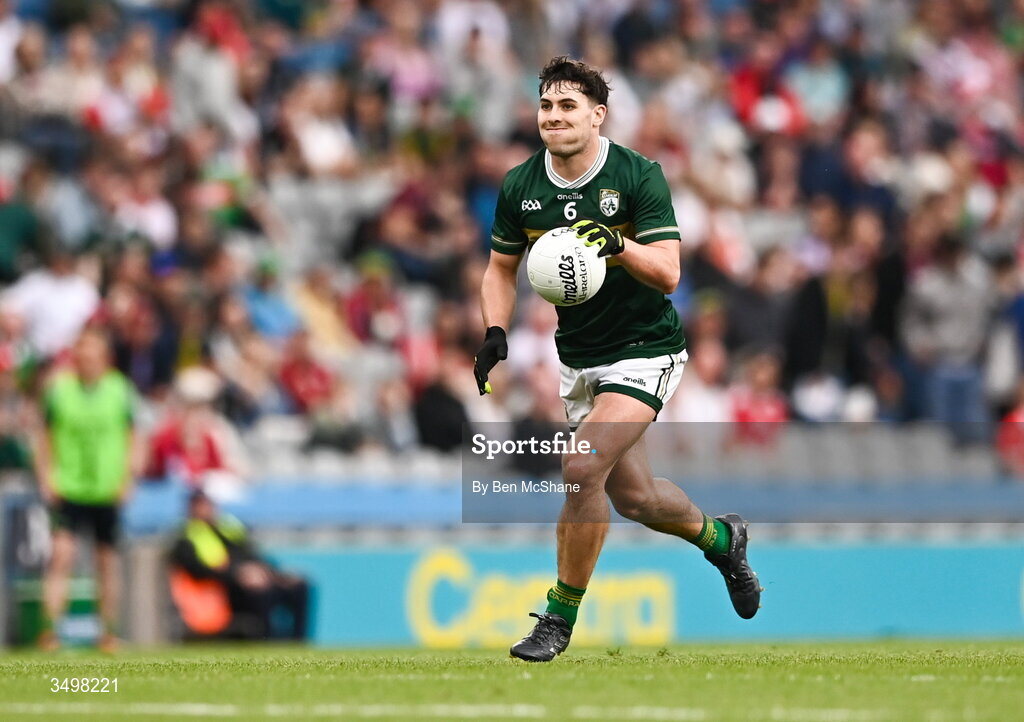 27 June 2026; Mike Breen of Kerry during the GAA Football All-Ireland Senior Championship quarter-final match between Kerry and Tyrone at Croke Park in Dublin. Photo by Ben McShane/Sportsfile