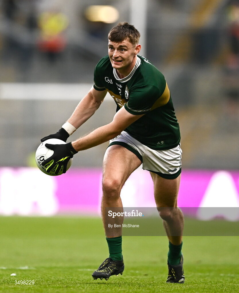 27 June 2026; Diarmuid O'Connor of Kerry during the GAA Football All-Ireland Senior Championship quarter-final match between Kerry and Tyrone at Croke Park in Dublin. Photo by Ben McShane/Sportsfile
