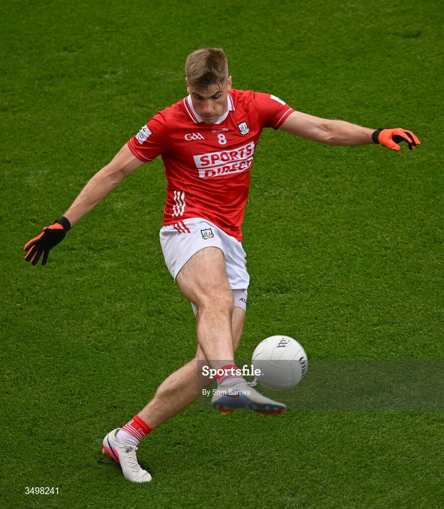 27 June 2026; Ian Maguire of Cork during the GAA Football All-Ireland Senior Championship quarter-final match between Cork and Mayo at Croke Park in Dublin. Photo by Sam Barnes/Sportsfile