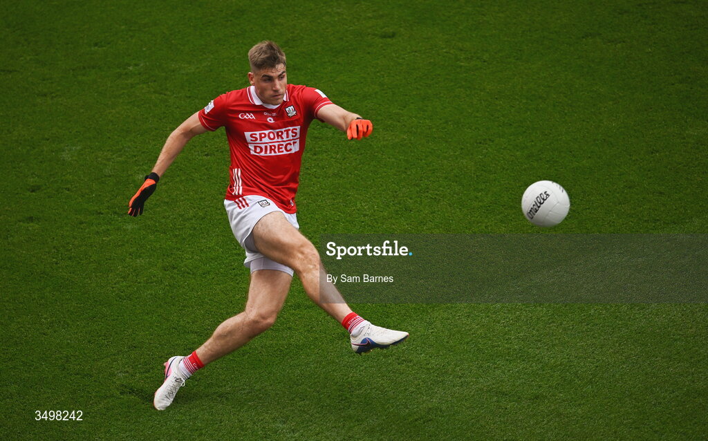 27 June 2026; Ian Maguire of Cork during the GAA Football All-Ireland Senior Championship quarter-final match between Cork and Mayo at Croke Park in Dublin. Photo by Sam Barnes/Sportsfile