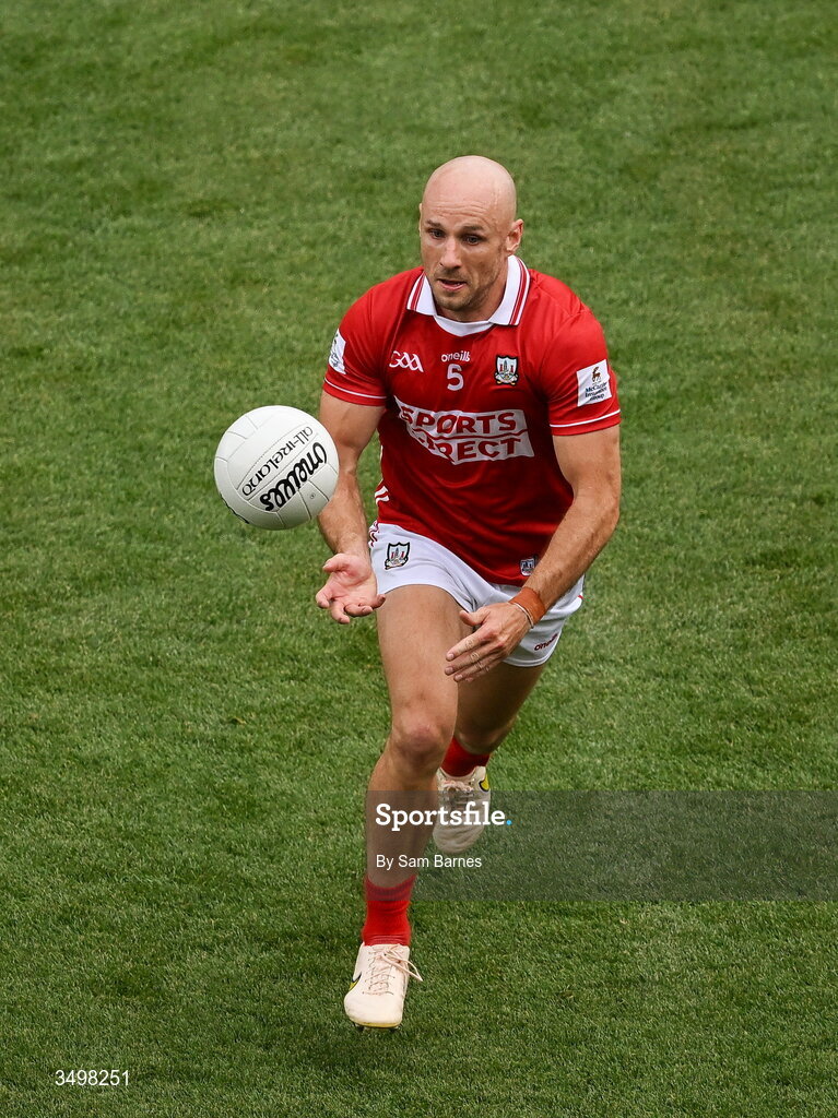 27 June 2026; Brian O'Driscoll of Cork during the GAA Football All-Ireland Senior Championship quarter-final match between Cork and Mayo at Croke Park in Dublin. Photo by Sam Barnes/Sportsfile