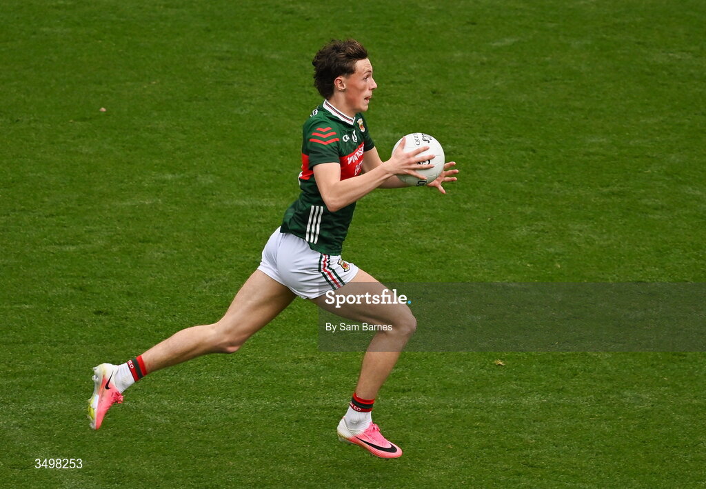 27 June 2026; Kobe McDonald of Mayo during the GAA Football All-Ireland Senior Championship quarter-final match between Cork and Mayo at Croke Park in Dublin. Photo by Sam Barnes/Sportsfile