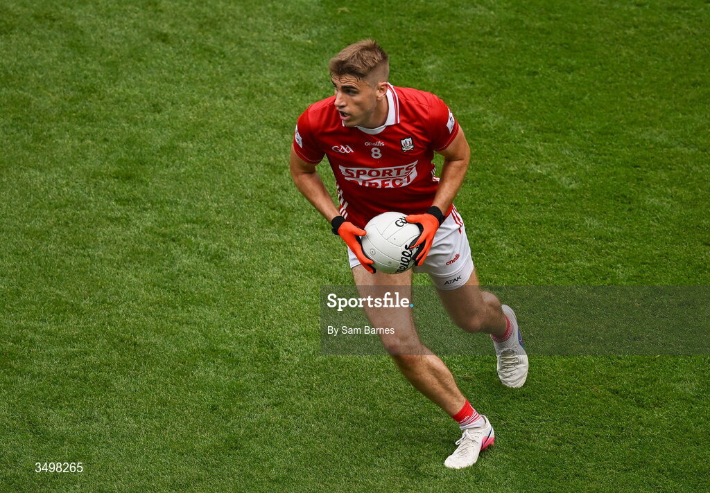 27 June 2026; Ian Maguire of Cork during the GAA Football All-Ireland Senior Championship quarter-final match between Cork and Mayo at Croke Park in Dublin. Photo by Sam Barnes/Sportsfile