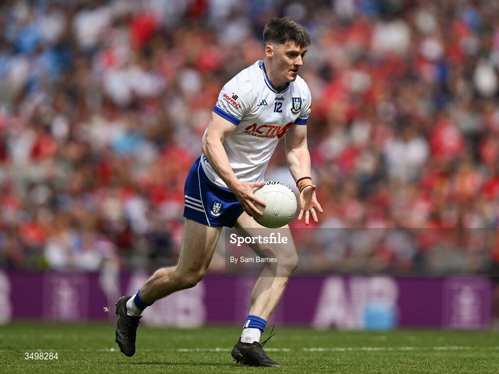 28 June 2026; Stephen O'Hanlon of Monaghan during the GAA Football All-Ireland Senior Championship quarter-final match between Louth and Monaghan at Croke Park in Dublin. Photo by Sam Barnes/Sportsfile