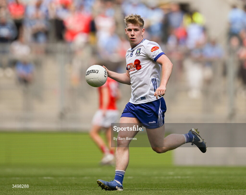 28 June 2026; Stephen Mooney of Monaghan during the GAA Football All-Ireland Senior Championship quarter-final match between Louth and Monaghan at Croke Park in Dublin. Photo by Sam Barnes/Sportsfile