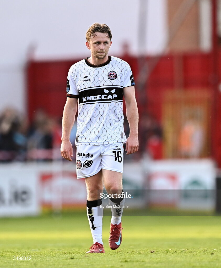 22 June 2026; Darragh Power of Bohemians during the SSE Airtricity Men’s Premier Division match between Shelbourne and Bohemians at Tolka Park in Dublin. Photo by Ben McShane/Sportsfile