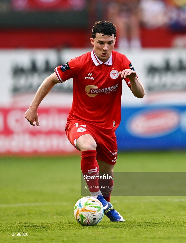 22 June 2026; Ali Coote of Shelbourne during the SSE Airtricity Men’s Premier Division match between Shelbourne and Bohemians at Tolka Park in Dublin. Photo by Ben McShane/Sportsfile