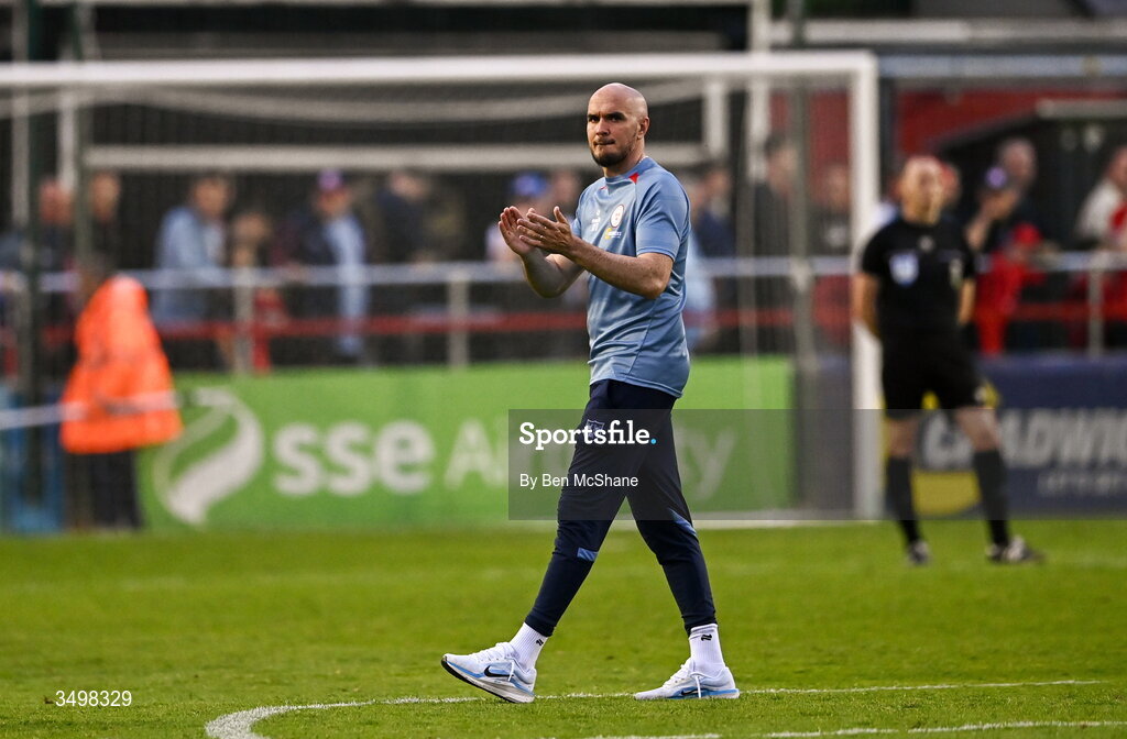 22 June 2026; Shelbourne head coach Joey O'Brien after the SSE Airtricity Men’s Premier Division match between Shelbourne and Bohemians at Tolka Park in Dublin. Photo by Ben McShane/Sportsfile