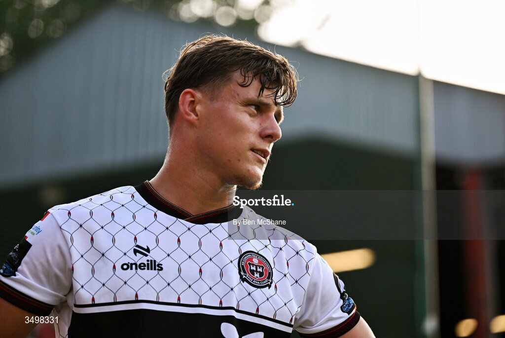 22 June 2026; Markuss Strods of Bohemians during the SSE Airtricity Men’s Premier Division match between Shelbourne and Bohemians at Tolka Park in Dublin. Photo by Ben McShane/Sportsfile