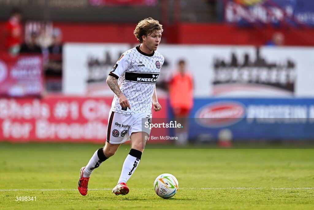 22 June 2026; Harry Vaughan of Bohemians during the SSE Airtricity Men’s Premier Division match between Shelbourne and Bohemians at Tolka Park in Dublin. Photo by Ben McShane/Sportsfile