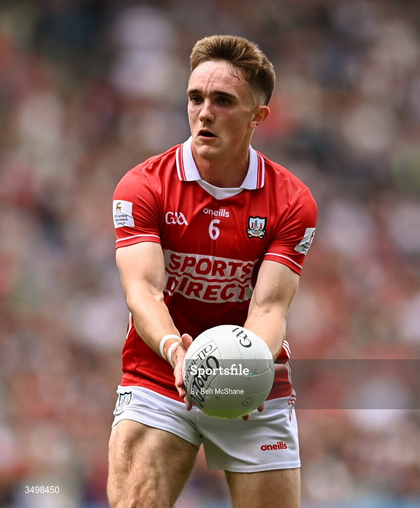 27 June 2026; Tommy Walsh of Cork during the GAA Football All-Ireland Senior Championship quarter-final match between Cork and Mayo at Croke Park in Dublin. Photo by Ben McShane/Sportsfile
