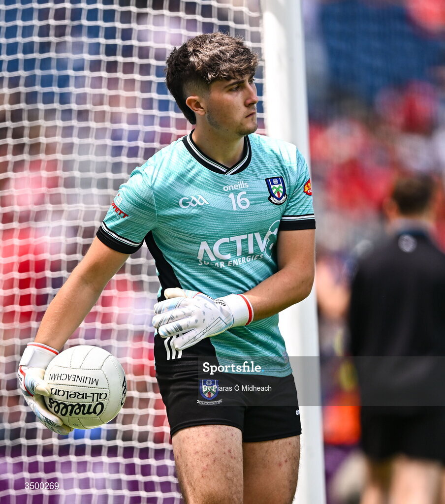 28 June 2026; Monaghan goalkeeper Kian Mulligan before the GAA Football All-Ireland Senior Championship quarter-final match between Louth and Monaghan at Croke Park in Dublin. Photo by Piaras Ó Mídheach/Sportsfile