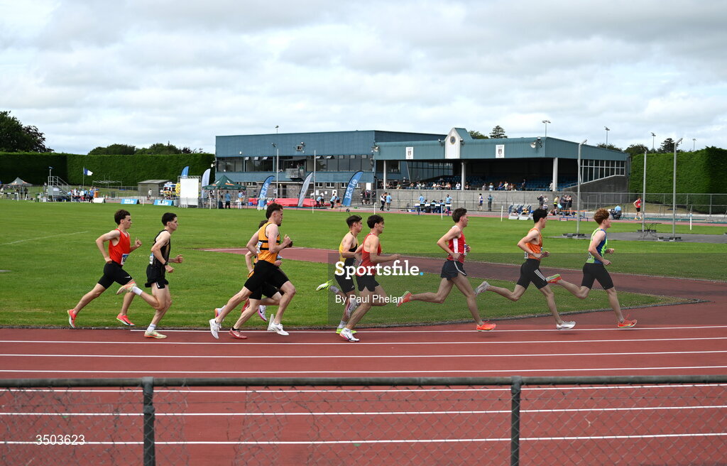 5 July 2026; The U23 men's 1500m during day two of the 123.ie National U20 & U23 Track & Field Championships at Tullamore Harriers Athletics Club in Tullamore, Offaly. Photo by Paul Phelan/Sportsfile