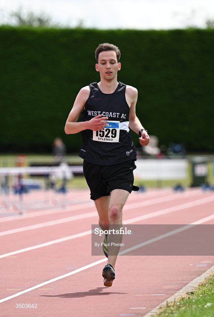 5 July 2026; Serhii Sylenko of West Coast A.C., competes in the U23 men's 5000m during day two of the 123.ie National U20 & U23 Track & Field Championships at Tullamore Harriers Athletics Club in Tullamore, Offaly. Photo by Paul Phelan/Sportsfile