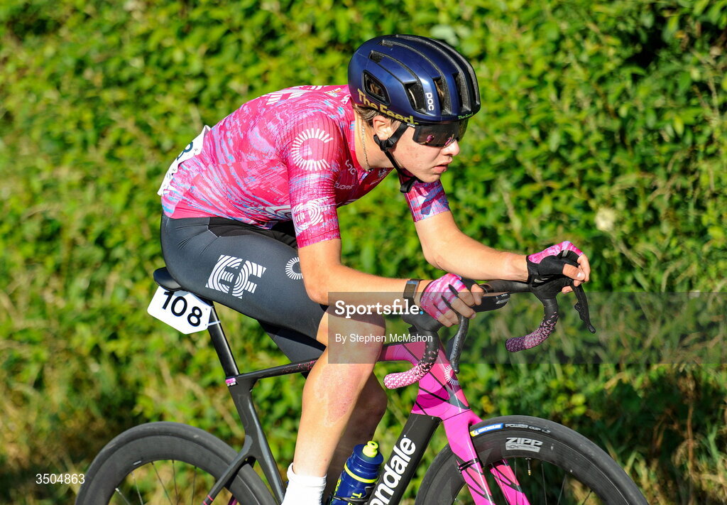 7 July 2026; Enzo Berghout of EF Education - ONTO during Stage 1 of 2026 Junior Tour of Ireland in Maghera, Clare. Photo by Stephen McMahon/Sportsfile
