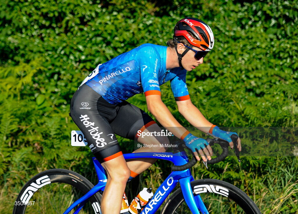 7 July 2026; Sylvan Garrelts of Hot Tubes during Stage 1 of 2026 Junior Tour of Ireland in Maghera, Clare. Photo by Stephen McMahon/Sportsfile